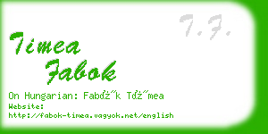 timea fabok business card